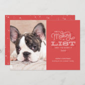 Funny Pet Noël Cartes Chien coquin (Devant / Derrière)