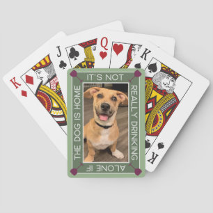 Funny Pet Portrait Drink met de hond Pokerkaarten