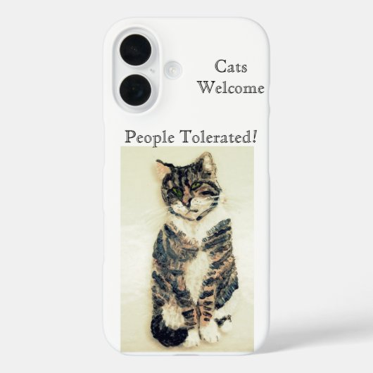 Funny Pet Quote Tabby Cat Case-Mate iPhone Case (Achterkant)