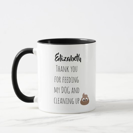Funny Pet Sitting Mok Dank u Dog Sitter POOP (Links)
