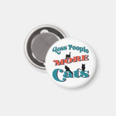 Funny Pet Typography Kitten Cats Magneet (Voorkant / Achterkant)