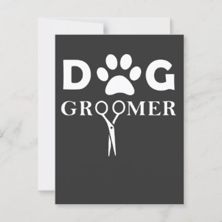 Funny Pet Workwear Grooming Dog Groomer Mannen Vro Briefkaart