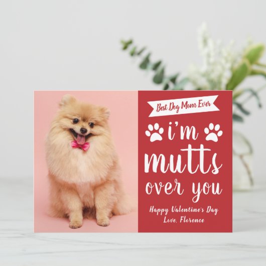 Funny Pets Dog Lover Happy Valentine's Day Feestdagenkaart (Staand voorkant)