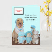 Funny Pets krijgen goed werk Kaart (Gele Bloem)