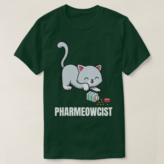Funny Pharmacist Cat Pharmacy T-shirt (Design voorkant)