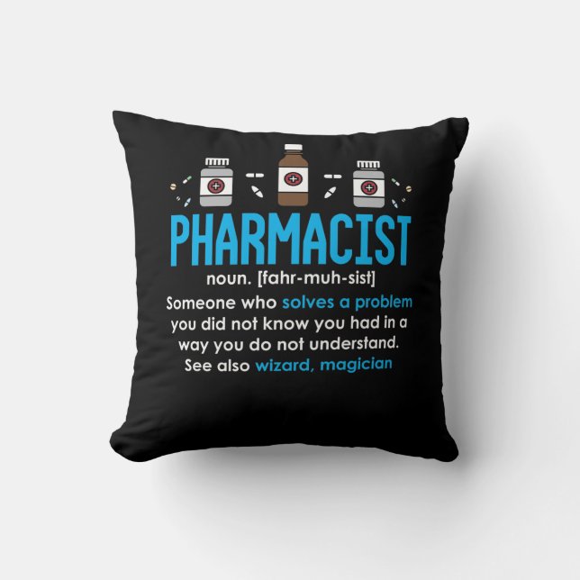 Funny Pharmacist Definition Pharmacy Employee Kussen (Voorkant)