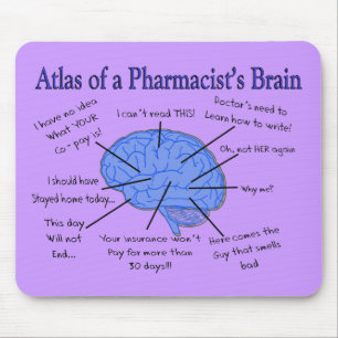 Funny Pharmacist's Brain Gifts Muismat