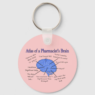 Funny Pharmacist's Brain Gifts Sleutelhanger