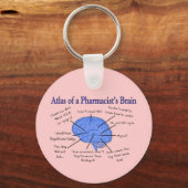 Funny Pharmacist's Brain Gifts Sleutelhanger (Voorkant)