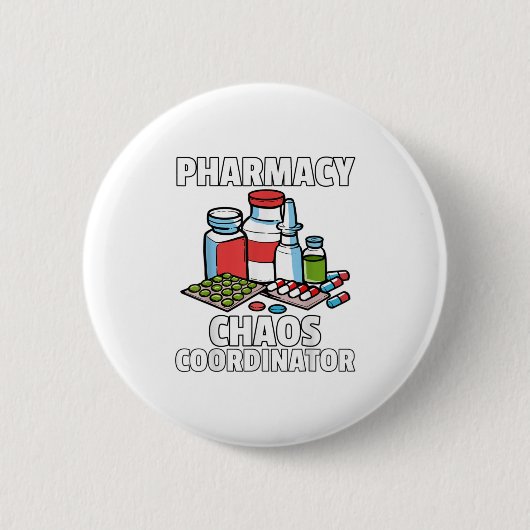 Funny Pharmacy Gift for a Pharmacist Ronde Button 5,7 Cm (Voorkant)