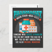 Funny Pharmacy Profession Medicine Briefkaart (Voorkant / Achterkant)