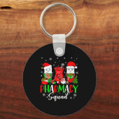 Funny Pharmacy Tech Squad Christmas Matching Holid Sleutelhanger (Voorkant)