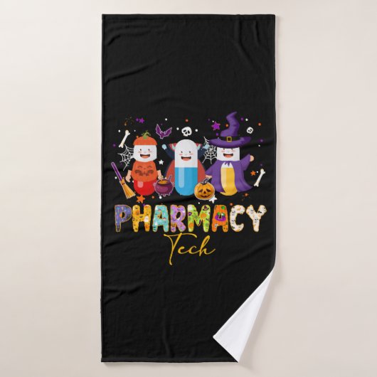 Funny Pharmacy Technicus Pharmacist Halloween Badhanddoek (Badhanddoek)