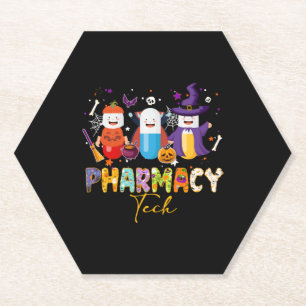 Funny Pharmacy Technicus Pharmacist Halloween Kartonnen Onderzetters
