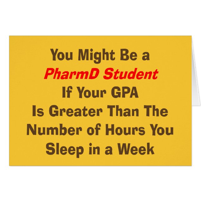 Funny PharmD Student Gifts (Voorkant Horizontaal)