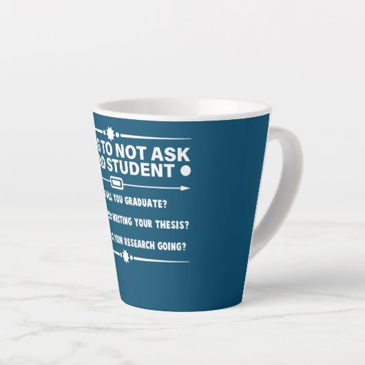 Funny PhD Doctorate Dissertation Doctor Degree Latte Mok (Rechterhoek)