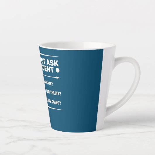Funny PhD Doctorate Dissertation Doctor Degree Latte Mok (Rechts)