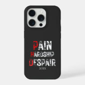 Funny PhD Graduation Pain Hardship Despair Quote (Verso)