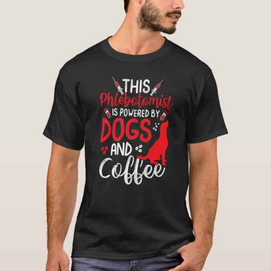 Funny Phlebotomie Phlebotomist Nurse Funny Dog Lov T-shirt (Voorkant)