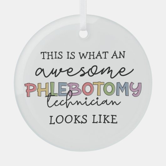 Funny Phlebotomy Technicia geweldige PBT Glas Ornament (Voorkant)