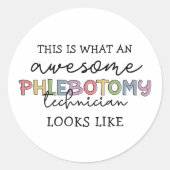 Funny Phlebotomy Technicia geweldige PBT Ronde Sticker (Voorkant)