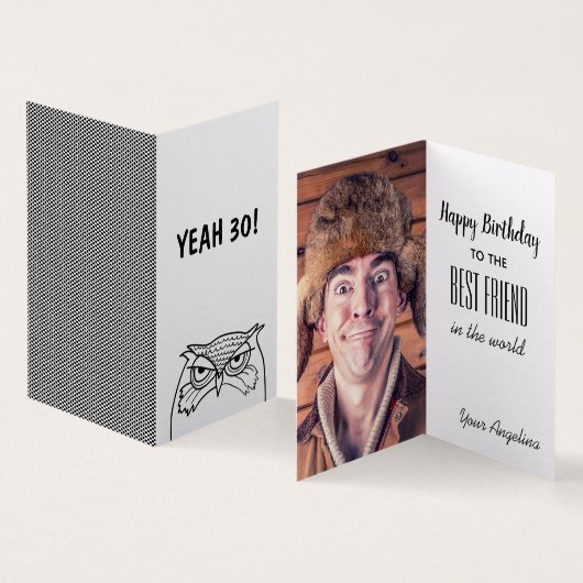 Funny Photo Birthday Kaart (Binnen en buitenkant)