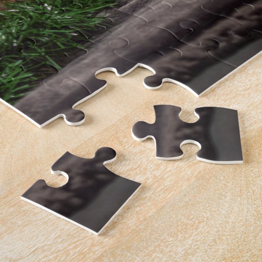 Funny Photo Dogs in kerstAntlers en hoofdkleding Legpuzzel (Zijkant)