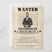 Funny Photo Groomsman Invitation (Devant)