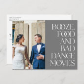 Funny Photo Mariage carte postale Merci (Devant / Derrière)