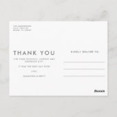 Funny Photo Mariage carte postale Merci (Dos)