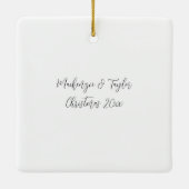Funny Photo Personalized Christmas Keramisch Ornament (Achterkant)