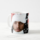 Funny Photo Personalized Kerstmis Koffiemok (Voorkant links)