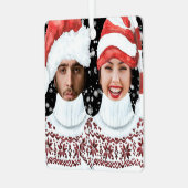 Funny Photo Personalized Kerstmis Metalen Ornament (Voorkant links)