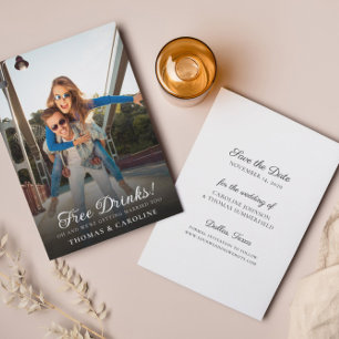 Funny Photo Save the Date Wedding Announounding Kaart