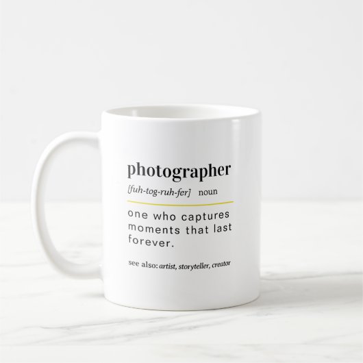 Funny photographer Gift Coffee Mug (Gauche)