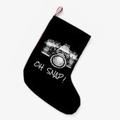 Funny Photographer Oh Snap Gift Pullover Kleine Kerstsok (Voorkant (Hangend))