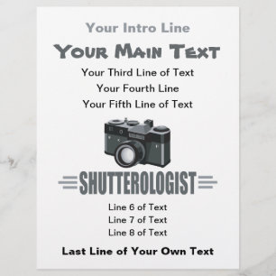 Funny Photographer SHUTTEROLOGIST Flyer