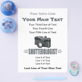 Funny Photographer SHUTTEROLOGIST Flyer (Enkel)