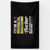 Funny Physical Education PE Teacher Appreciation D Spandoek (Verticaal)