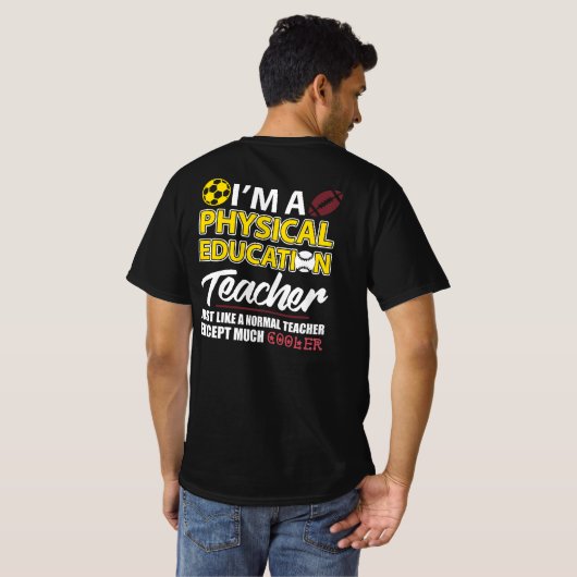 Funny Physical Education PE Teacher Appreciation D T-shirt (Achterkant volledig)