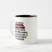 Funny Physical Therapist ... OMG WTF LOL Tweekleurige Koffiemok (Voorkant links)