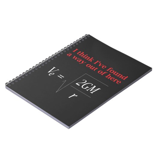 Funny Physics Joke Escape Velocity Science Notitieboek (Linkerzijde)