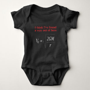 Funny Physics Joke Escape Velocity Science Romper