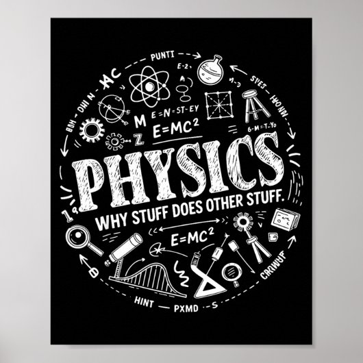 Funny Physics Quote For Science Lovers And Stem St Poster (Voorkant)