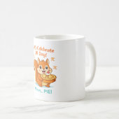 Funny Pi Day Animal with Pie – Math Lover Gift Koffiemok (Voorkant rechts)