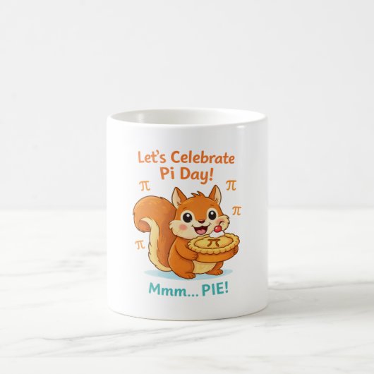 Funny Pi Day Animal with Pie – Math Lover Gift Koffiemok (Center)