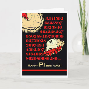 Funny Pi Day Birthday, pak een stukje Pi Kaart
