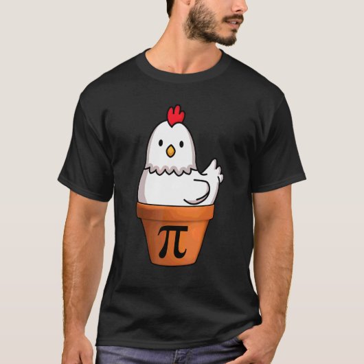 Funny Pi Day Chicken Pot Pi Wiskunde 3 14 T-shirt (Voorkant)