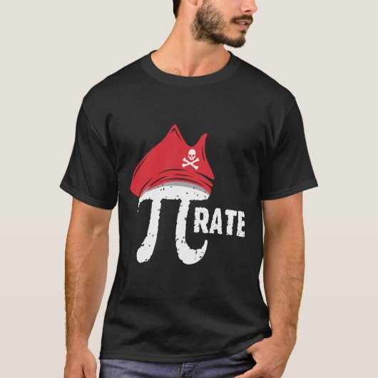 Funny Pi Day Pirate T-shirt (Voorkant)