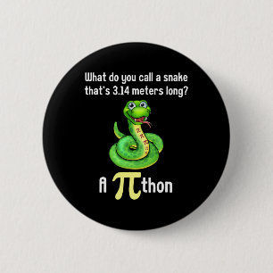 Funny Pi Day Puns Pithon Wiskunde Teacher Jokes Vr Ronde Button 5,7 Cm